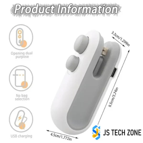 2-in-1 Mini Rechargeable Magnetic Sealer & Cutter - Image 2